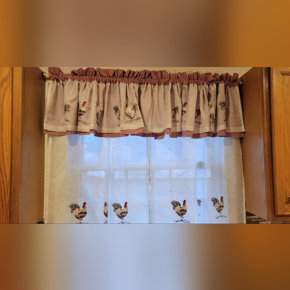 Waverly Rooster Cafe Curtains